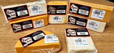 A variety of Wisconsin cheeses