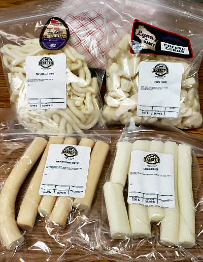 A variety of Wisconsin cheeses