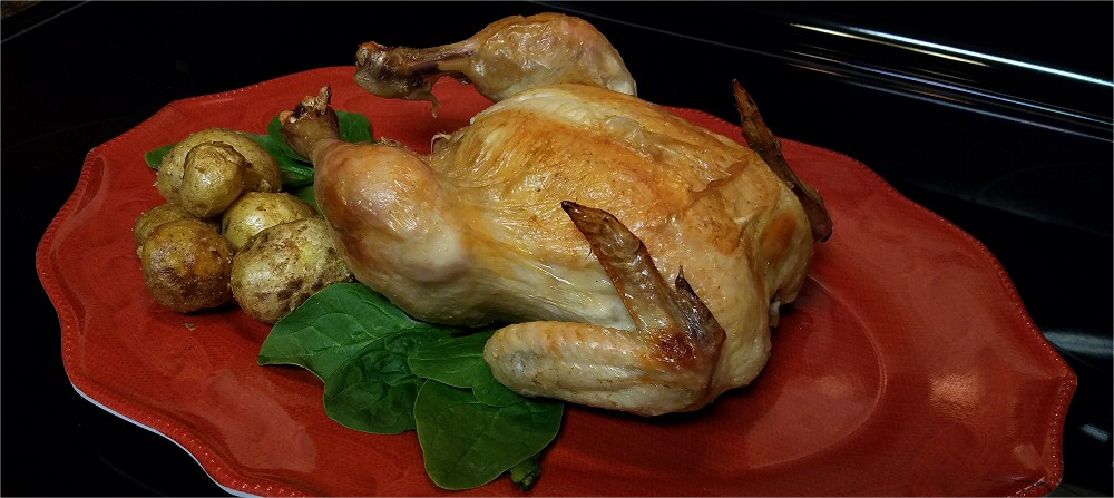 Fresh cooked whole chicken